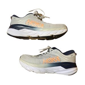Hoka Bondi 7 Lunar Gray/Black Iris Sneakers Sz 8
